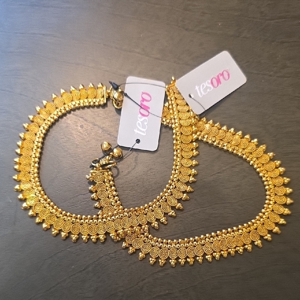 SOLD-Women's Artifical Jewelry Anklet Set - Gold